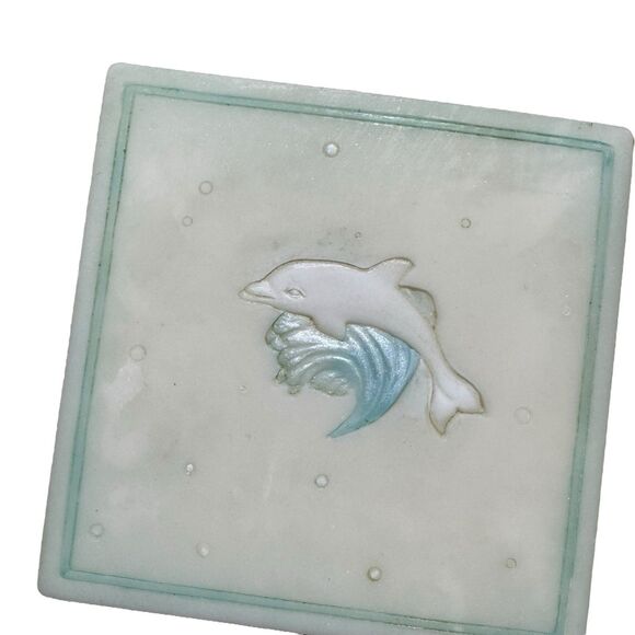 Dolphin Coaster Set Vintage Decor Coastal - Picture 8 of 9